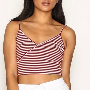 Topshop stripe crop top